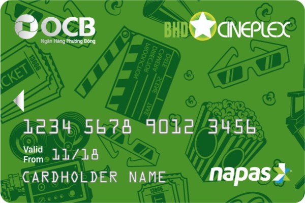 Hình ảnh mẫu  thẻ ghi nợ OCB BHD Star