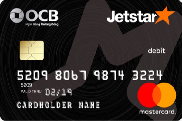 Hình ảnh mẫu thẻ ghi nợ OCB Jetstar