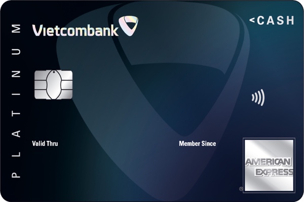 Hình ảnh mẫu thẻ tín dụng Vietcombank Cashplus Platinum American Express