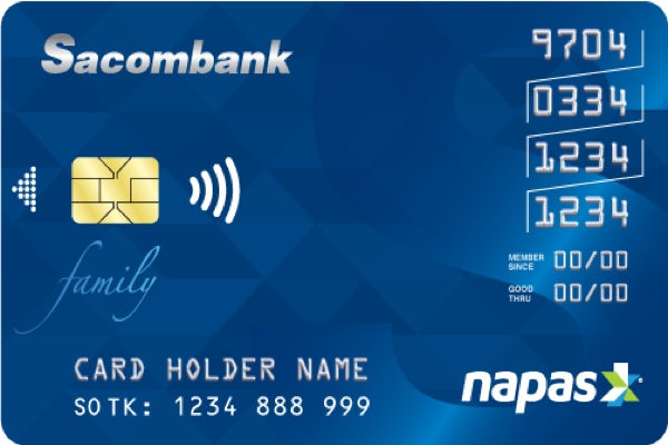 Hình ảnh mẫu thẻ nội địa Napas (Family) Sacombank