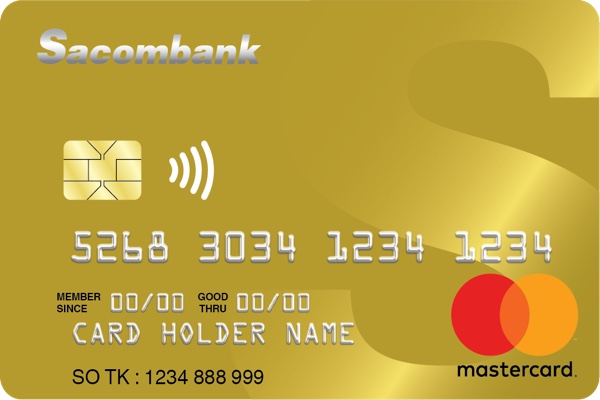Hình ảnh mẫu thẻ Sacombank Mastercard