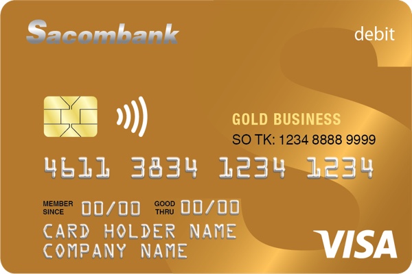 Làm thẻ thanh toán quốc tế Doanh Nghiệp Sacombank; hạn mức lên đến 500 triệu