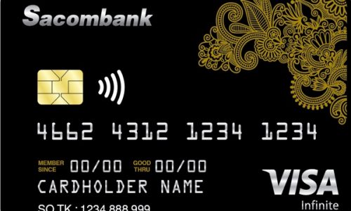 Đăng ký thẻ Visa Infinite Sacombank; bồi thường bảo hiểm 23 tỷ VNĐ, miễn lãi 55 ngày