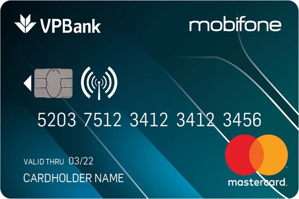 Hình ảnh mẫu thẻ tín dụng MobiFone-VPBank Titanium MasterCard